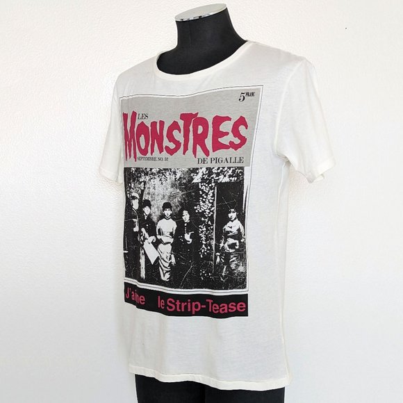 NWT Denim Junkie White Red Graphic Print Cotton T-Shirt - Picture 2 of 6